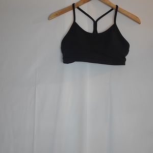 Lululemon Black Flow Y Sports Bra Size 6